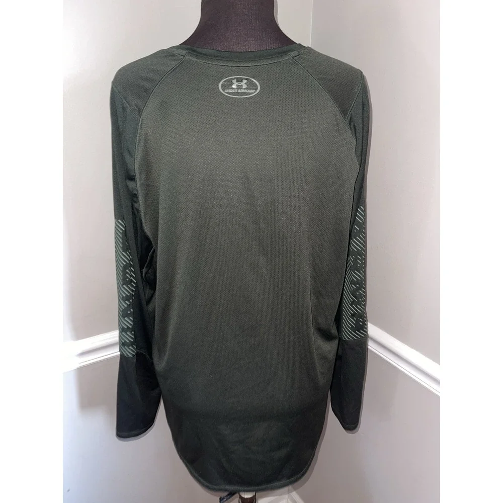 Under Armour Fitted‎ Heat Gear Green Athletic Shirt XL